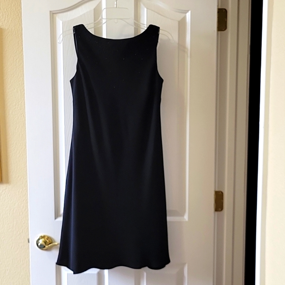 LBD Evan-Picone Size 10 Petite Black Dress with sequins and beads